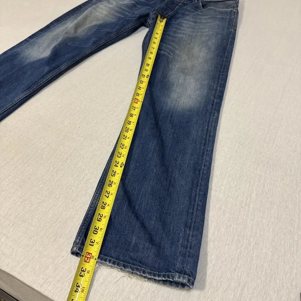 Diesel Larkee Mens 36x32 Regular Straight Blue Jeans Cowboy Western